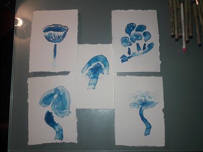 Blue Mushrooms